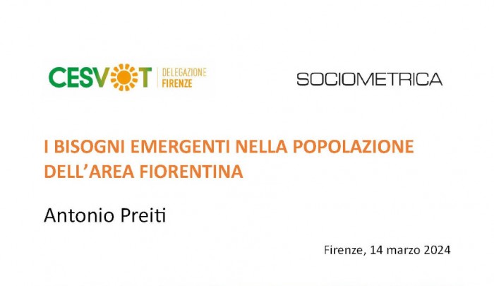 I bisogni emergenti nella popolazione dell'area fiorentina
